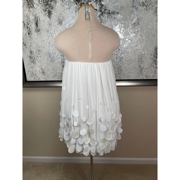 RETROFETE Sherry Sequin Embellished Strapless White Mini Dress Size Small - Picture 6 of 8
